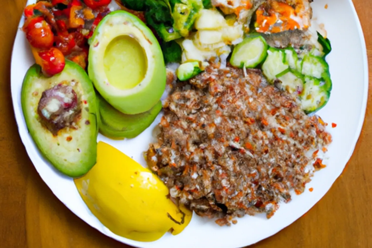 Balanserad lunchlåda med protein, rotfrukter och grönsaker